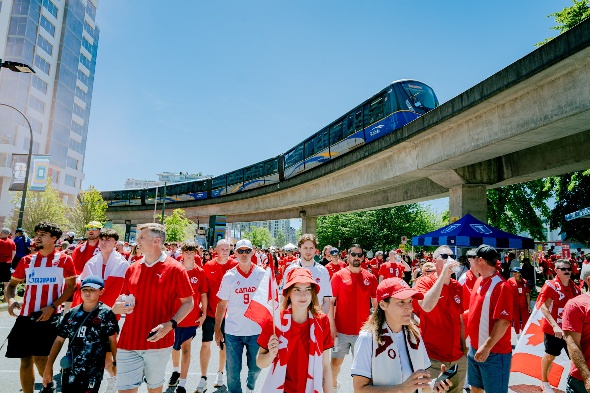World Cup match 2 Canada parade