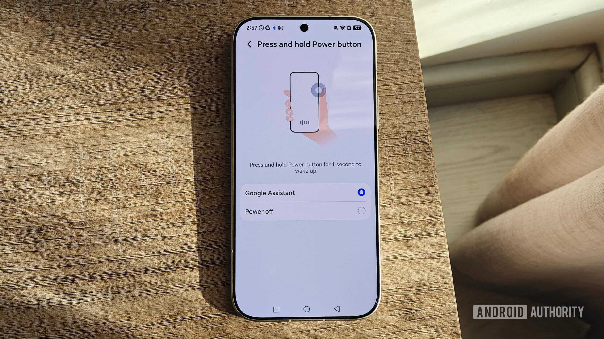 changing power button settings