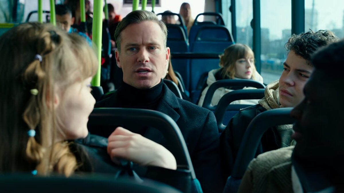Armie Hammer explains the importance of bus tickets to some teenagers.