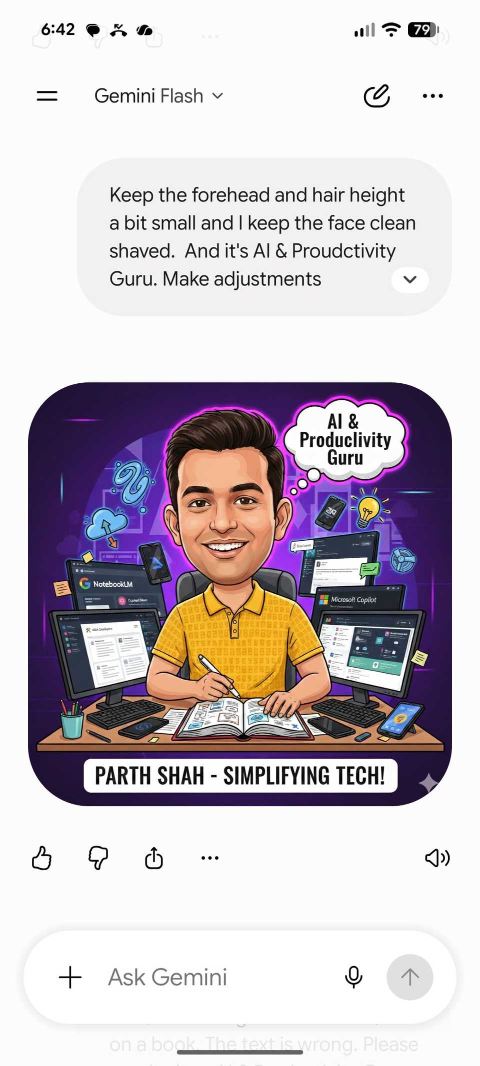Gemini creating a creature on Android