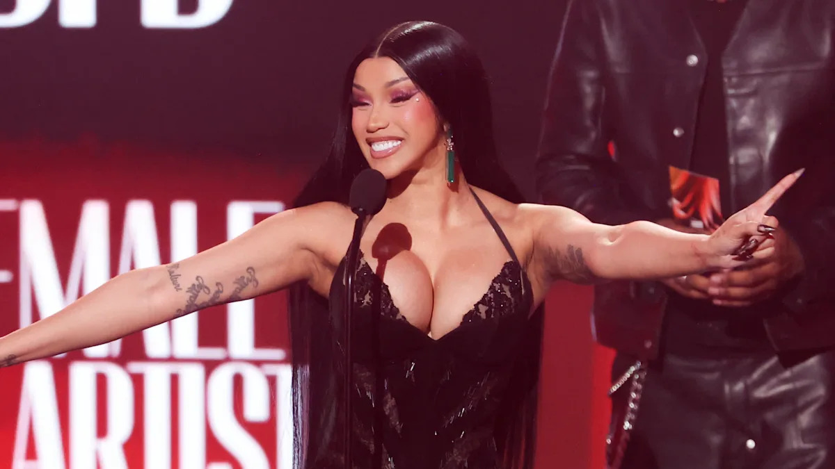 Cardi B reflects on overcoming 'fear and anxiety' to release album during BET Awards speech