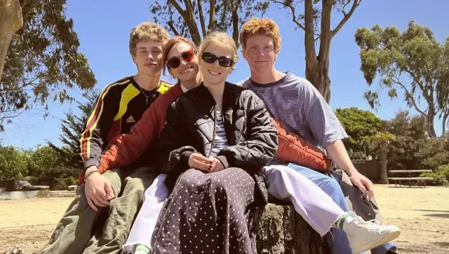 Roberts posing with her three kids.Credit: Danny Moder/Instagram