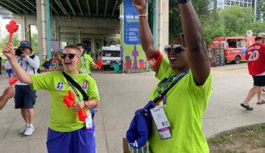 A maple leaf-shaped 'Canadian clapper' sparks a World Cup buzz across Toronto