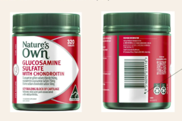 Sanofi-Aventis Healthcare has issued a recall for Nature’s Own Glucosamine Sulfate with Chondroitin (320 pack) with the batch number 1662937 and expiry date April 2028.