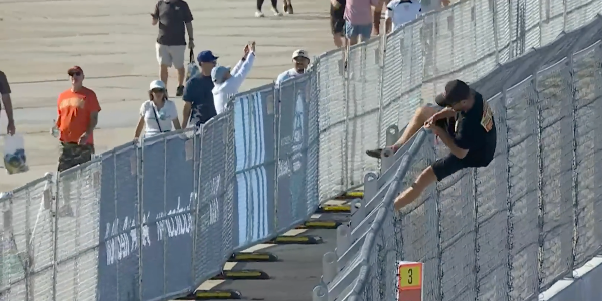 Fan Arrested by NCIS For Scaling Fence and Breaking onto NASCAR Track