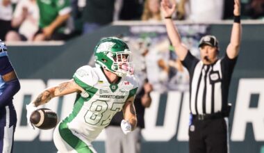 Saskatchewan Roughriders have few answers for high-powered Toronto Argonauts offence in first loss of CFL season