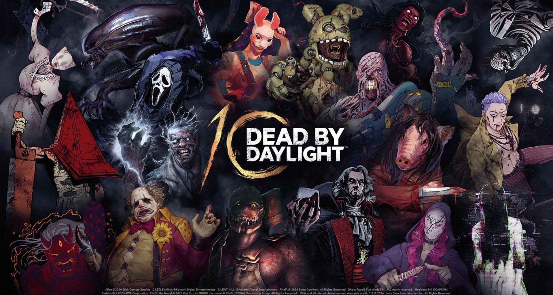 Dead by Daylight 10th anniversary key art