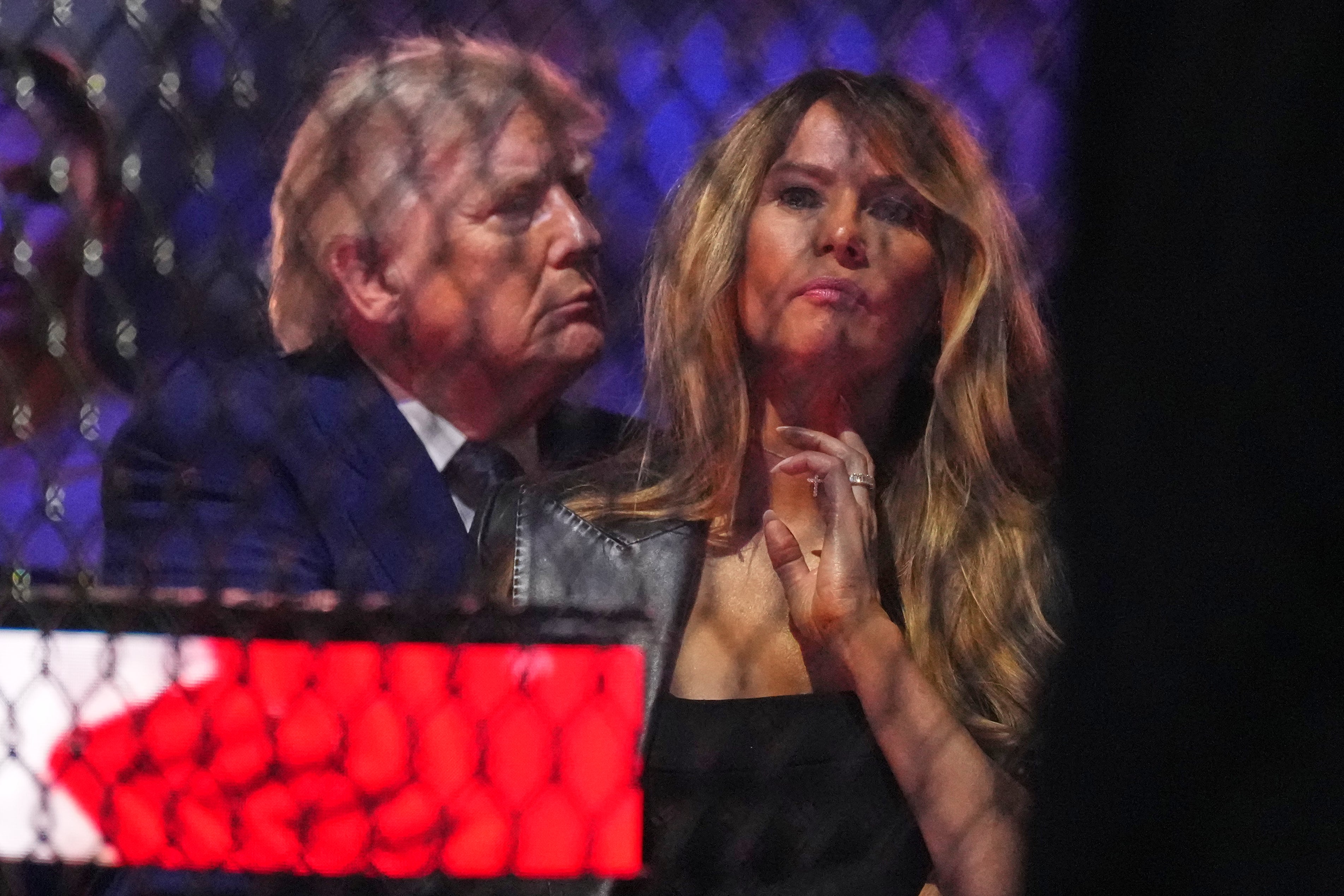 President Trump was joined by Melania ringside at the unprecedented boxing event