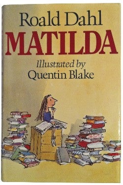 Cover art for Roald Dahl’s ‘Matilda’ by Quentin Blake