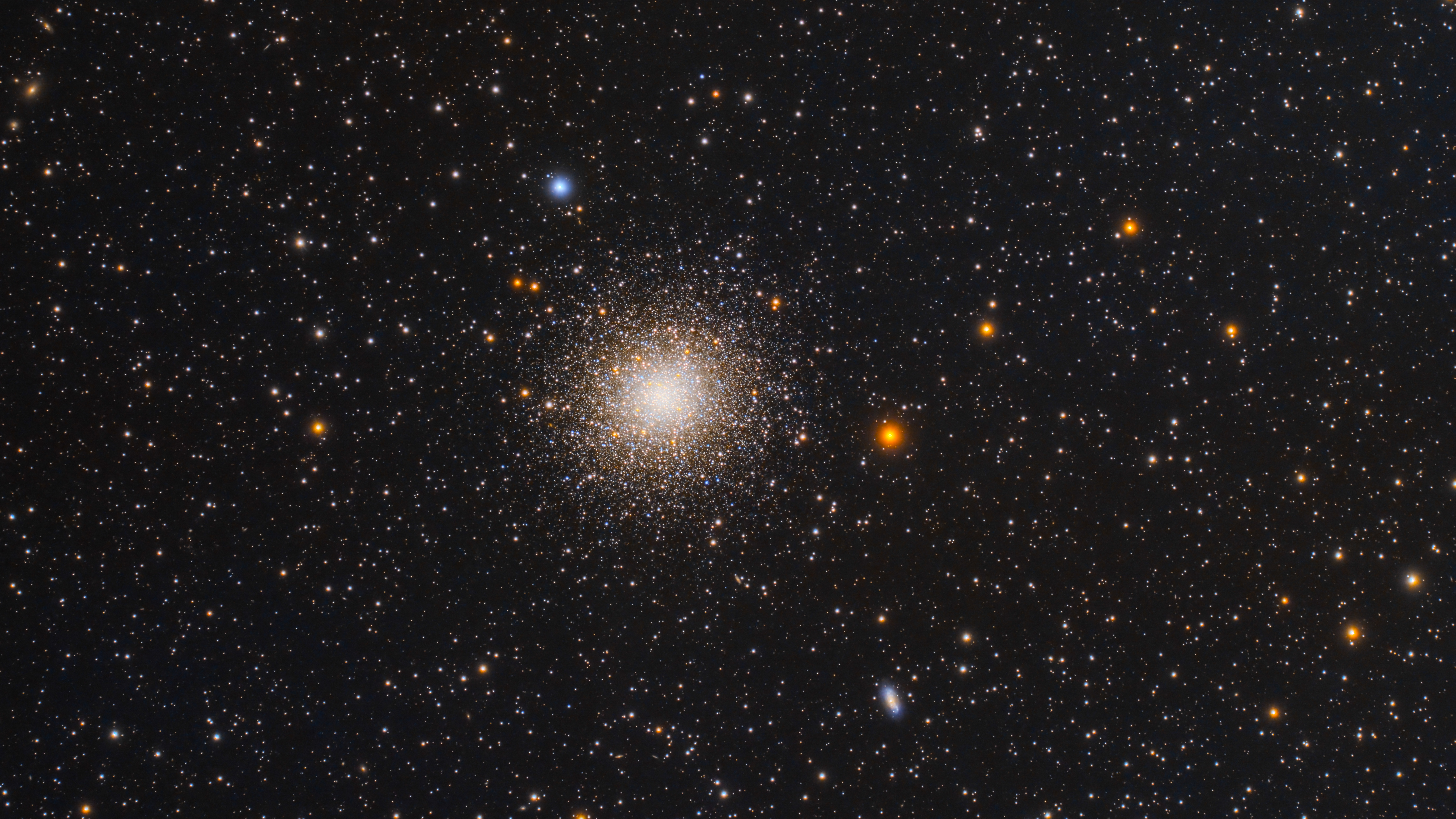 Great Globular Cluster in Hercules or the Hercules Globular Cluster, is a globular cluster of several hundred thousand stars in the constellation of Hercules (Messier 13 or M13, also designated NGC 6205)