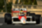 Ayrton Senna on his way to victory in Monaco for McLaren in 1989 