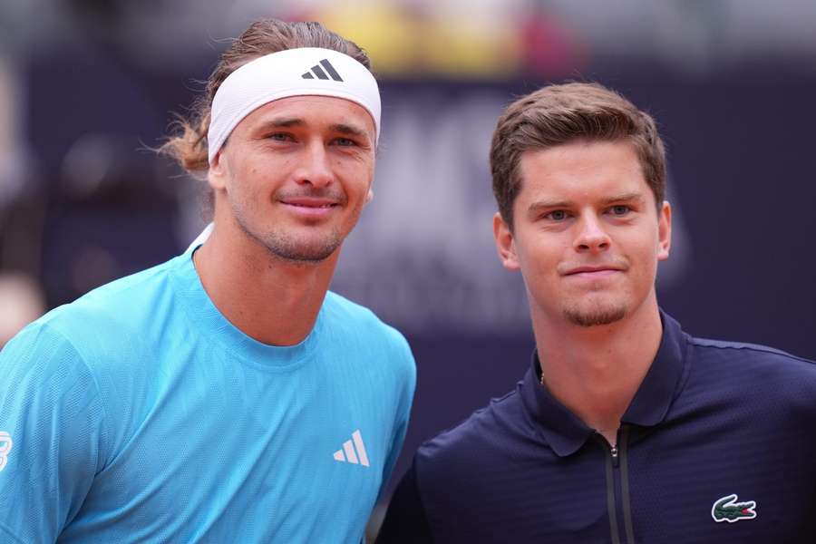 Zverev and Blockx at their last meeting in Rome