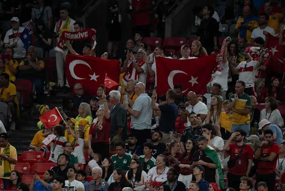 Australia and Türkiye compete in a FIFA World Cup 2026 match in Vancouver on Saturday, June 13, 2026. (Maggie MacPherson/CBC)