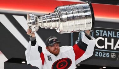 Andersen 1st to get Stanley Cup from Staal after Hurricanes’ Game 6 win