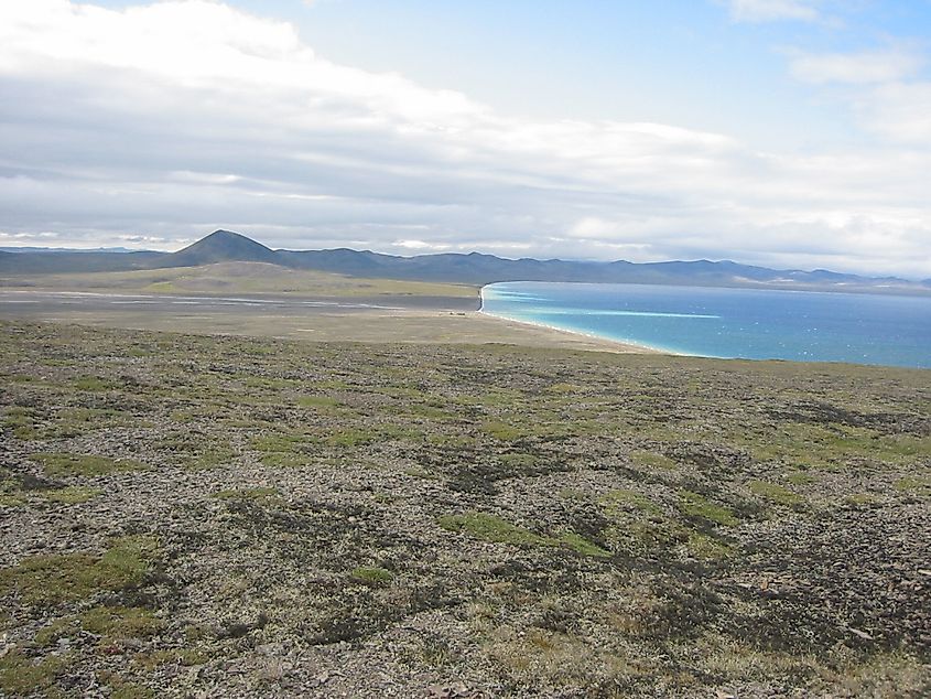 Lake Elgygytgyn in northeastern Siberia.