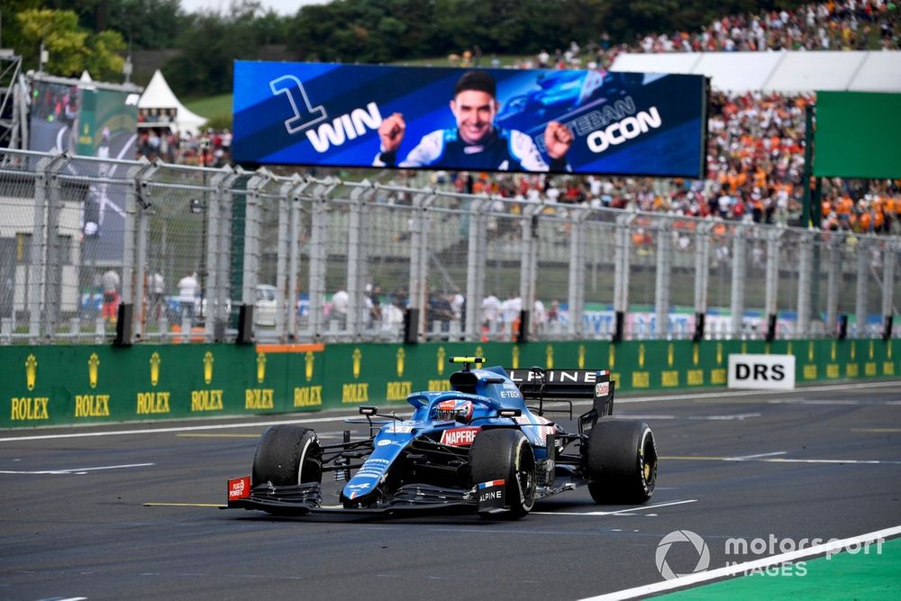 The team’s high point of recent years undoubtedly Ocon’s 2021 Hungarian Grand Prix victory