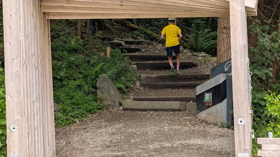 A hiker heads up the Grouse Grind on Monday, June 8, 2026.