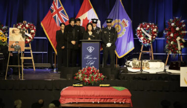 Brampton OPP officer fatally struck in northern Ontario remembered as 'positive force of energy' at funeral