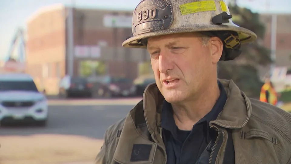 Brampton Fire Division Chief Ron Rolfe said the commercial fire in Brampton was under control with crews tackling a few remaining hotspots on Wednesday morning.