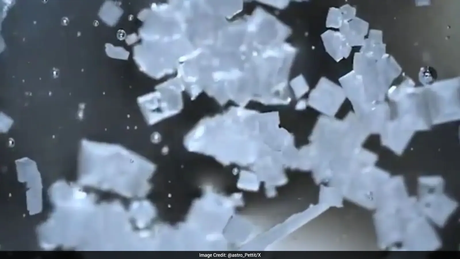 NASA Astronaut Shares Mesmerising Timelapse Of Crystals Growing In Microgravity