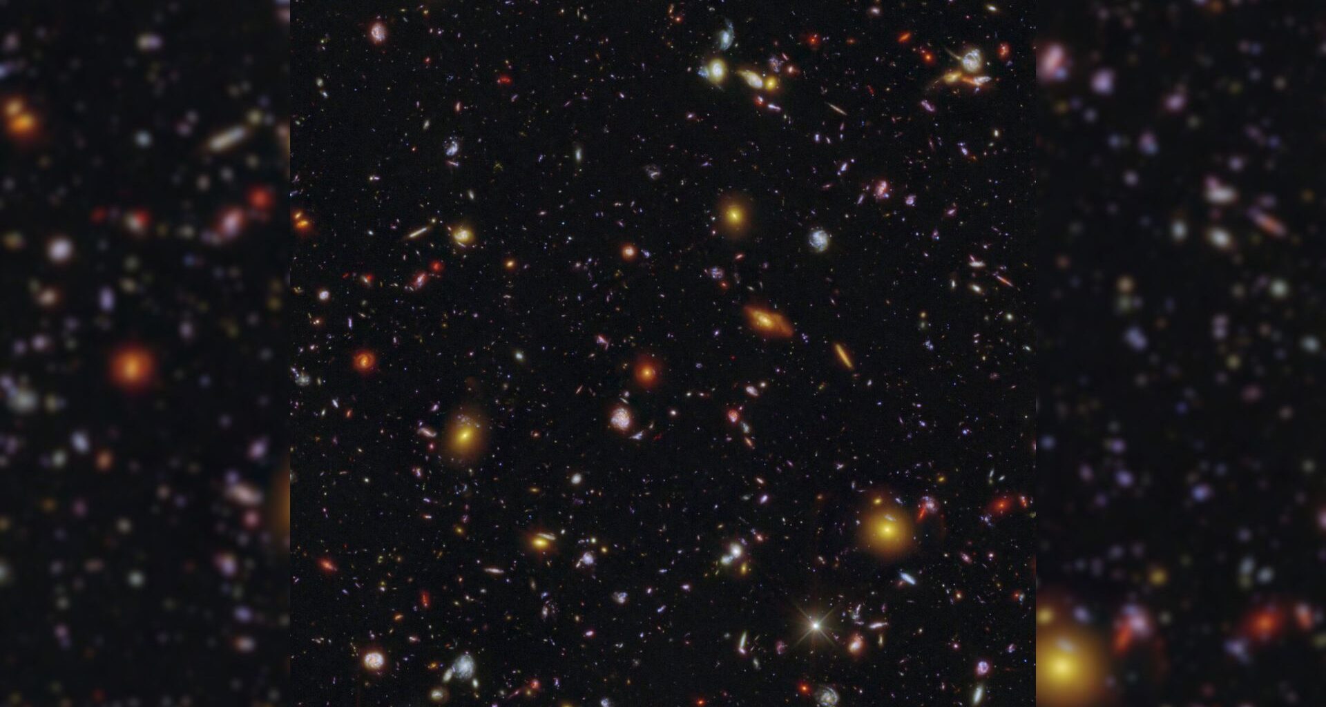 Galaxy field of MXDFz4.4 Hubble and Webb clean image