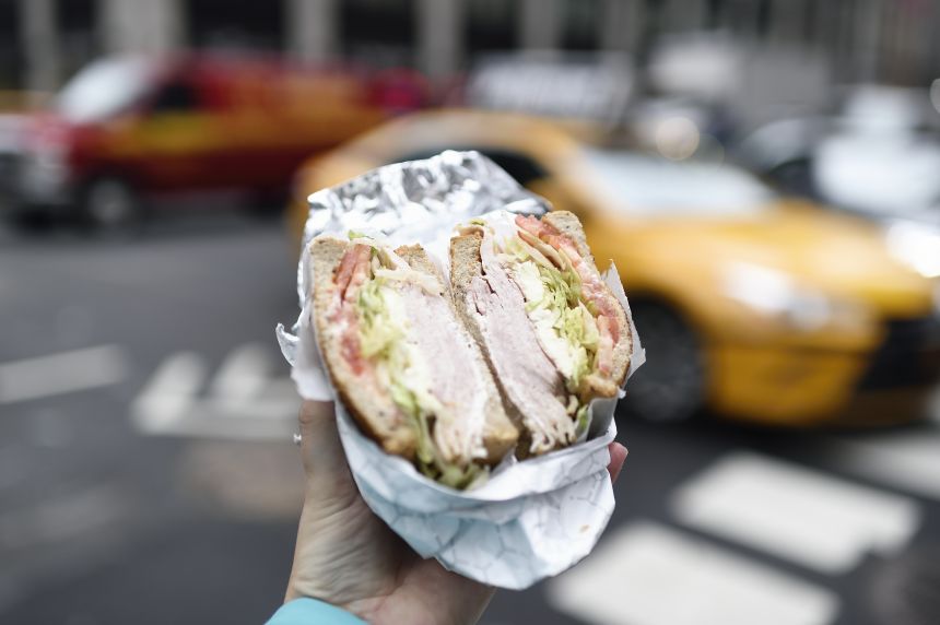 A turkey sandwich can help replenish carbohydrate stores after high-intensity exercise.
