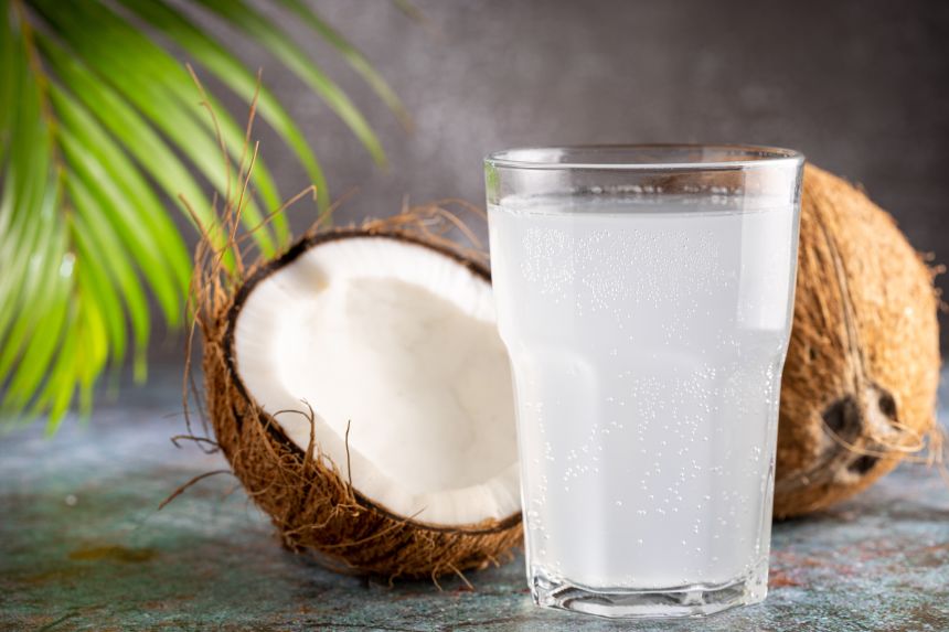 Fresh coconut water can help keep you hydrated during hot summer months.
