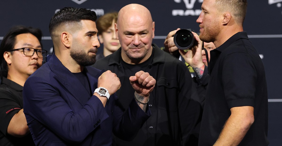 Justin Gaethje ramps up trash talk against Ilia Topuria, invoking recent divorce: ‘I would leave him’