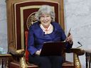 Louise Arbour speaks during a ceremony installing her as Canada's Governor General at the Canadian Senate building in Ottawa on June 8, 2026. 