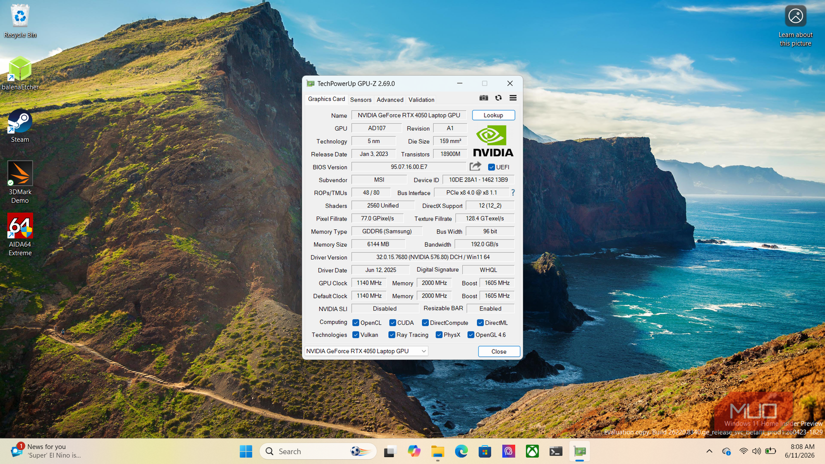 GPU-Z tool on PC