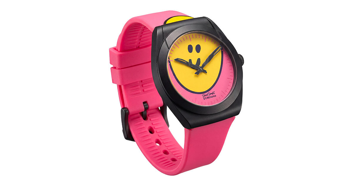 stuart semple’s happywatch shows a squished smiley face