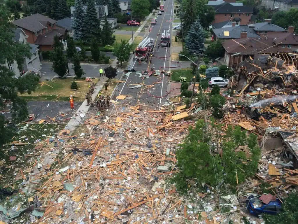 10 years after huge house explosion in east end of mississauga.