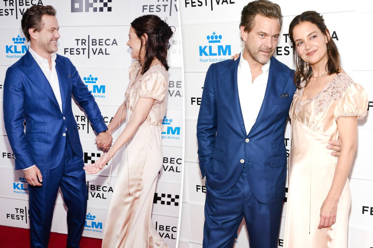 Joshua Jackson, Katie Holmes gush over relationship, hold hands on red carpet
