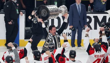Brind'Amour on the post Stanley Cup celebrations with Cup at home – TSN