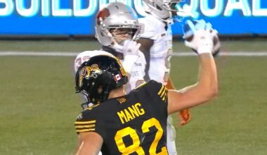 Mang gets into the end zone for his second TD of the night – TSN