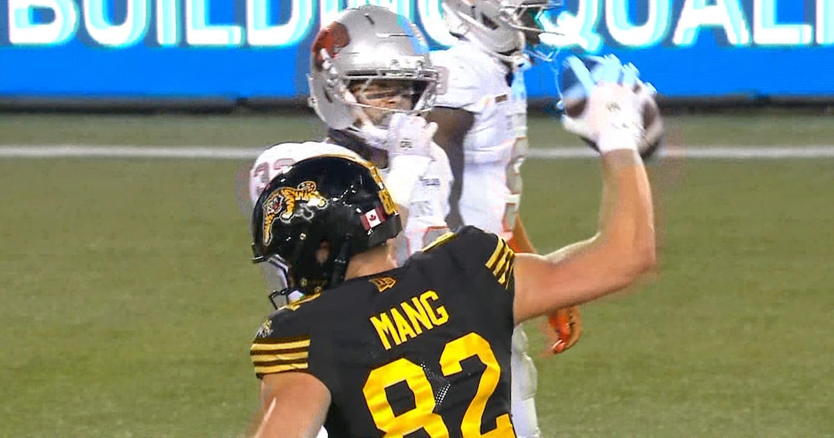 Mang gets into the end zone for his second TD of the night – TSN