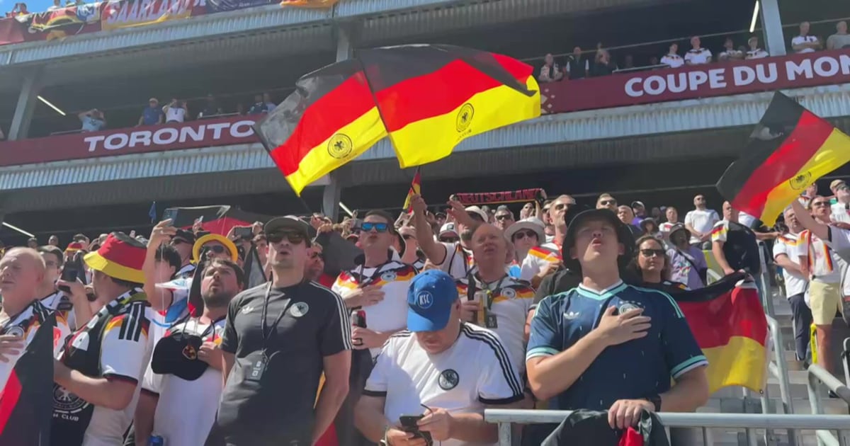 German fans sing anthem inside Toronto Stadium – CP24