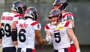 Philpot finishes 2-yards shy of 200 receiving yards in Als win – TSN