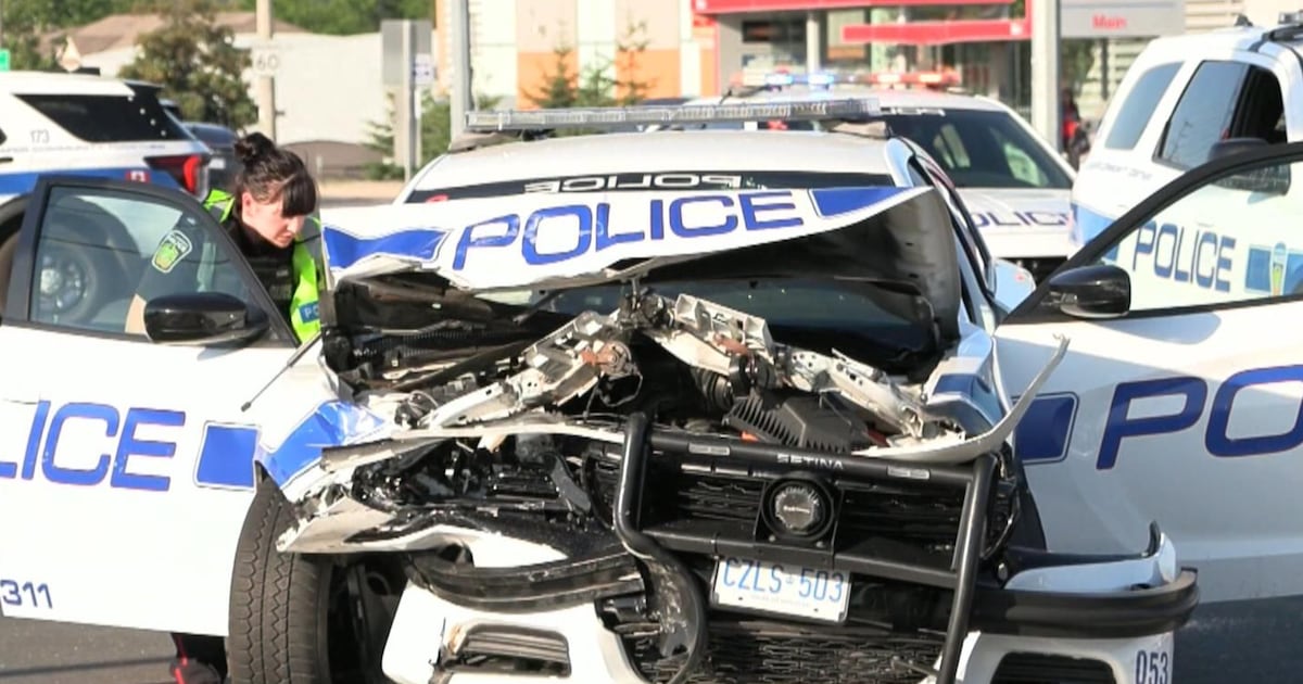 Officer recovering after crash involving police cruiser in Brampton – CP24