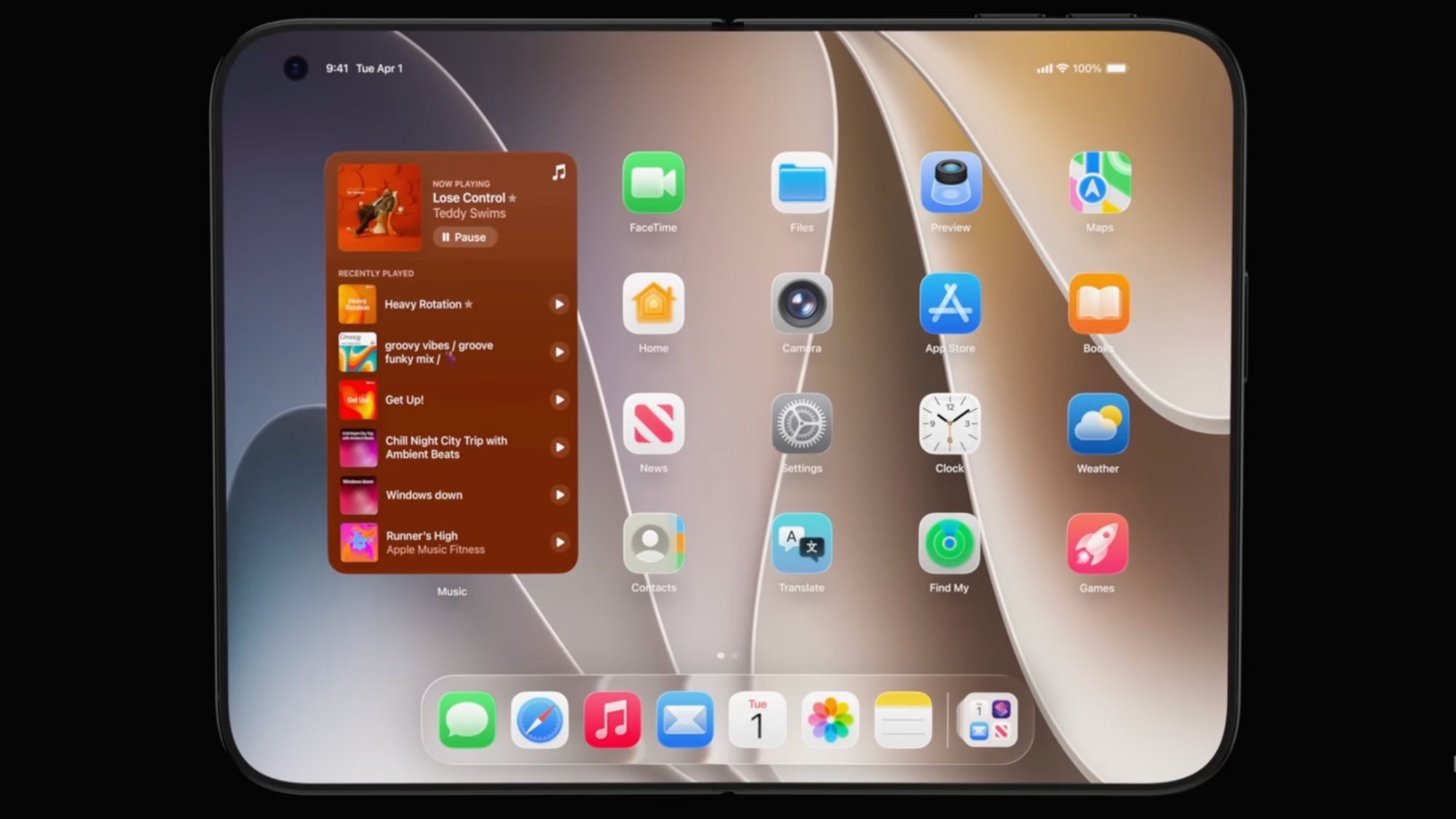 iPhone Ultra when unfolded iPhone Ultra when unfolded