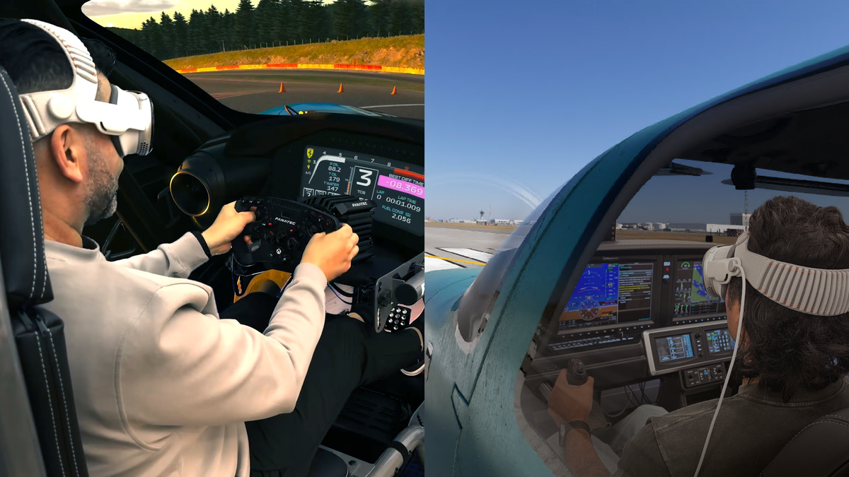 X-Plane & iRacing PC VR Streaming Clients Launched For Apple Vision Pro