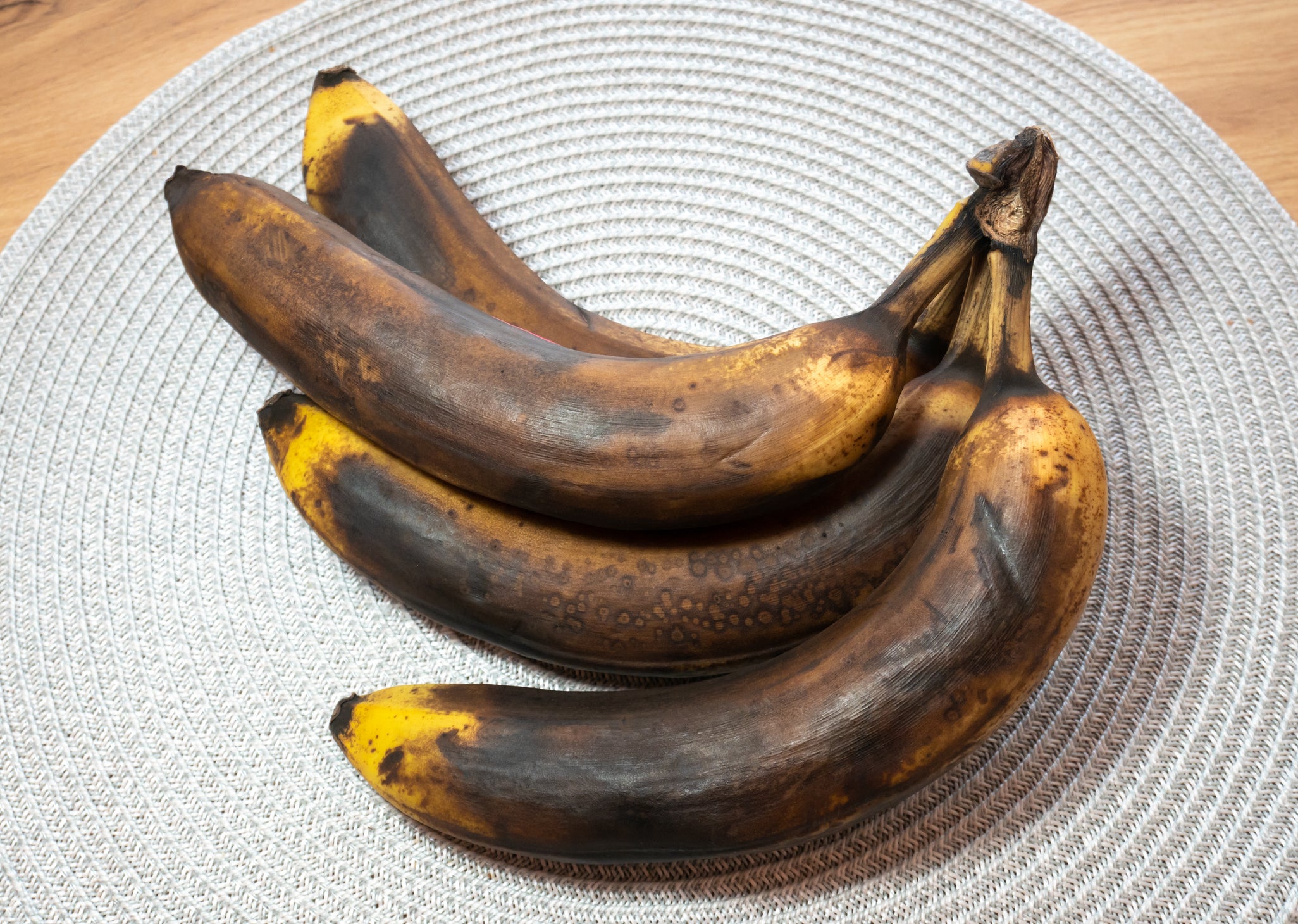 Brown bananas are perfectly safe to use in banana bread, smoothies or pancakes