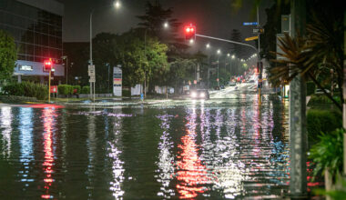 Flooding at an intersection