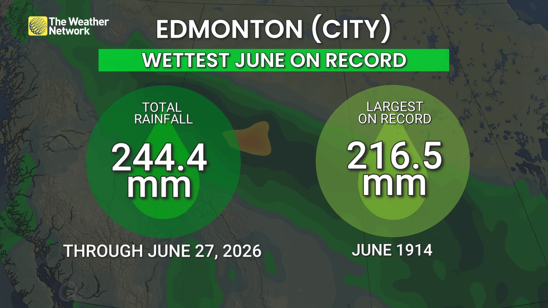 Edmonton, Alta., (city) wettest June on record