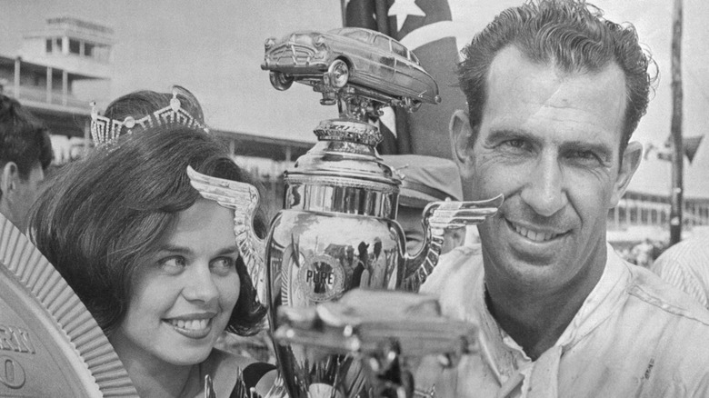 Ned Jarrett of Camden, S.C., won the 16th annual Southern 500 here 9/6 and carried away $22,100 in prize money.