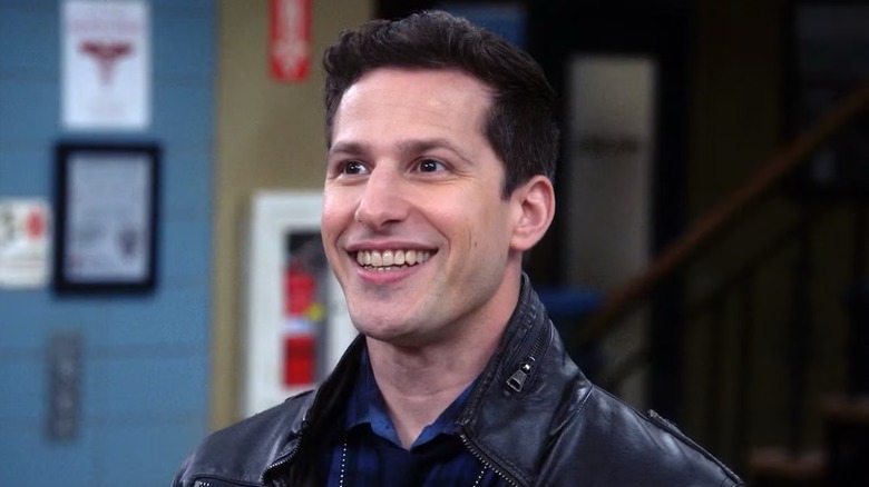 Jake Peralta smiling, close up