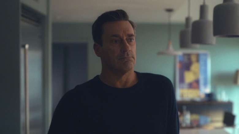 Coop standing in the kitchen on Your Friends & Neighbors S1E5