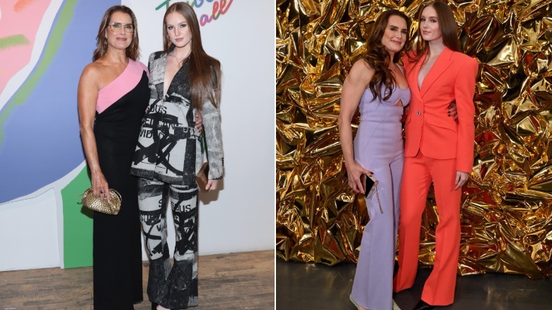 Brooke Shields and Grier Henchy in 2024 and 2023
