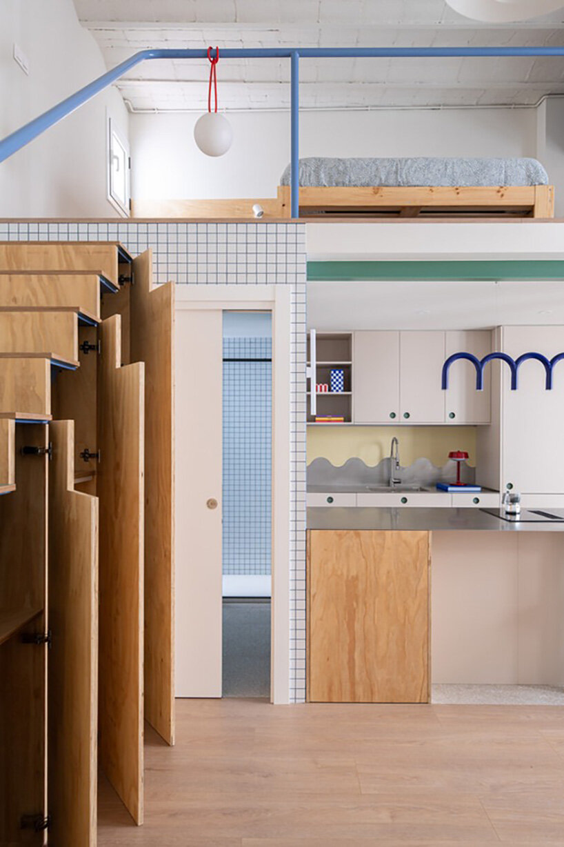 NOT A STUDIO uses color-coded structure to open up century-old barcelona apartment - 6