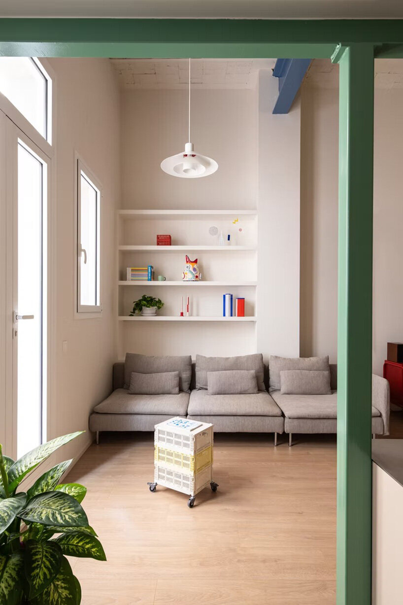 NOT A STUDIO uses color-coded structure to open up century-old barcelona apartment - 11